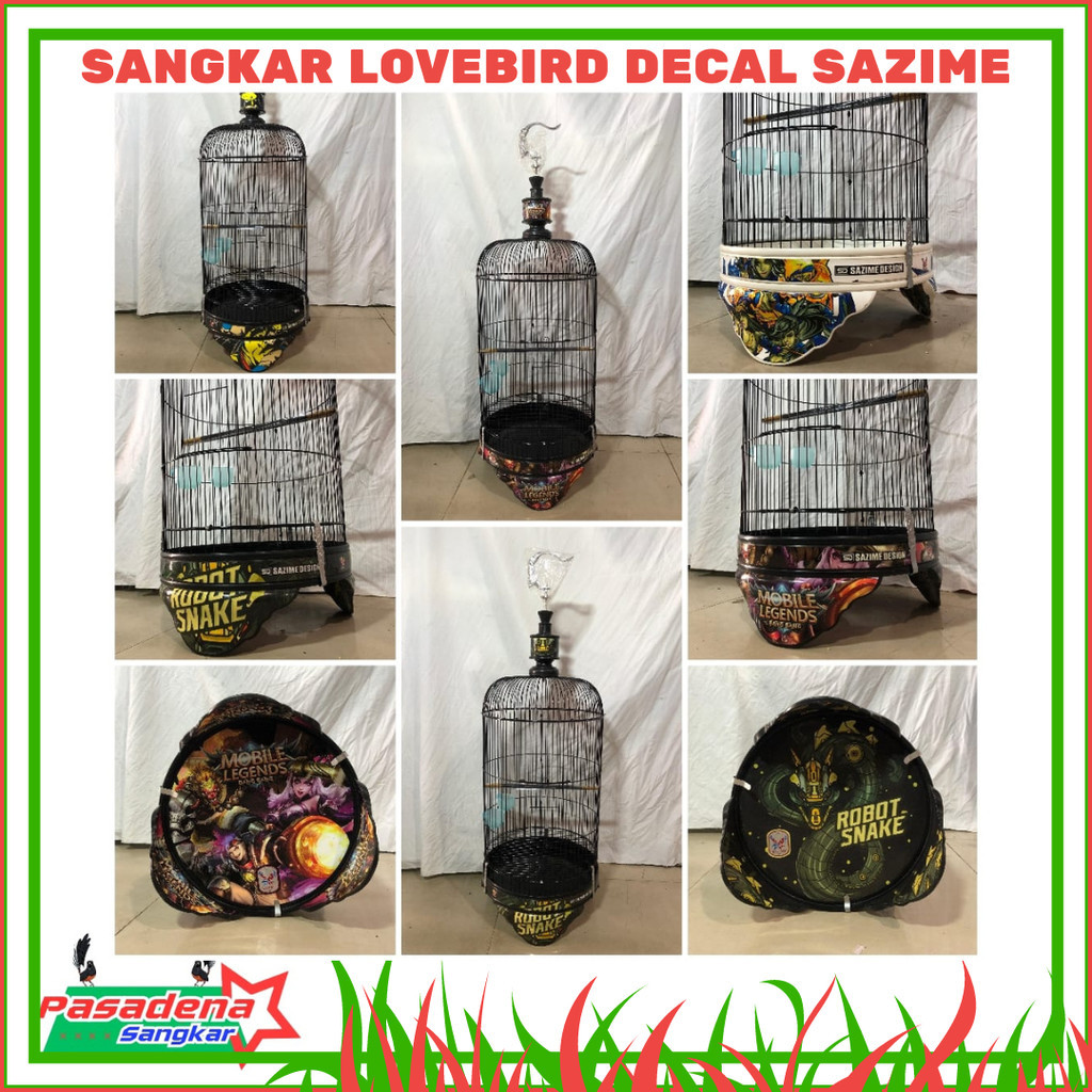 Kandang Lovebird Pvc Decal Sazime
