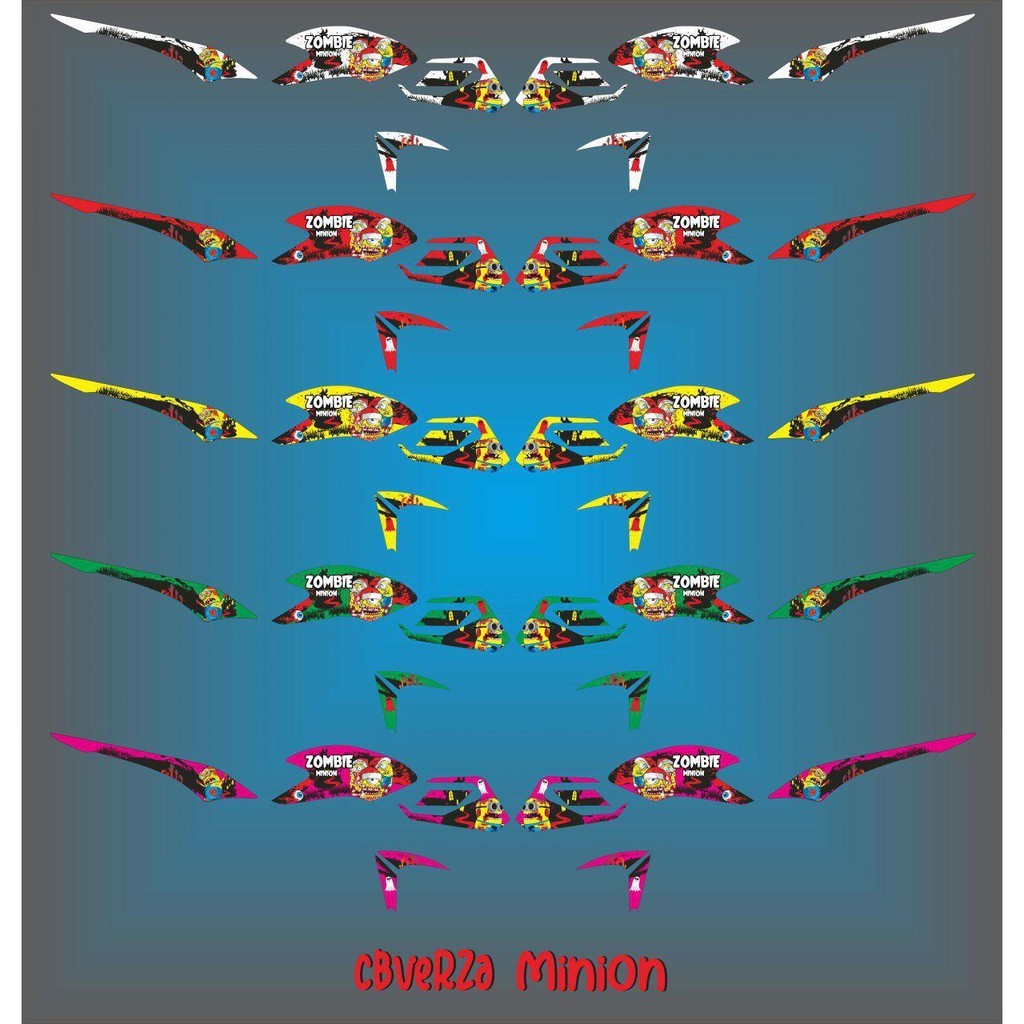 striping cb verza 150 - stiker striping list variasi cb verza minion