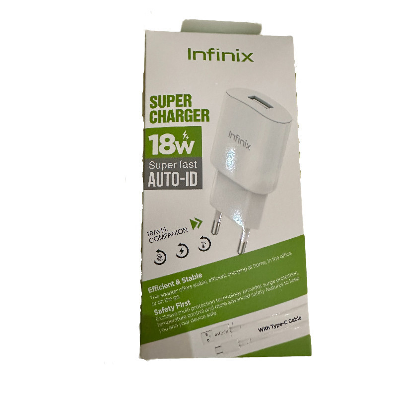 Charger Infinix 18W Type C Fast Charging Tipe C Note 8 NOTE 10 HOT 11 HOT 12