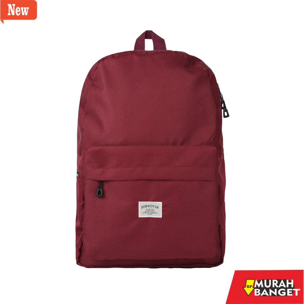 Tas Ransel Pria Kekinian Rown Dvsn Bag pack Maroon - Rown Division Tas Ransel Aristo Maroon