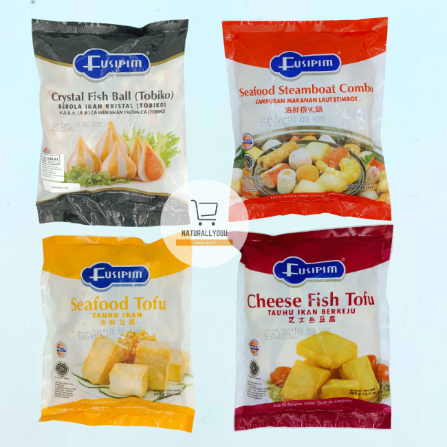 

Fusipim Seafood Tofu/Steamboat/Cheese Fish Tofu/Crystal Fish Ball 400gr