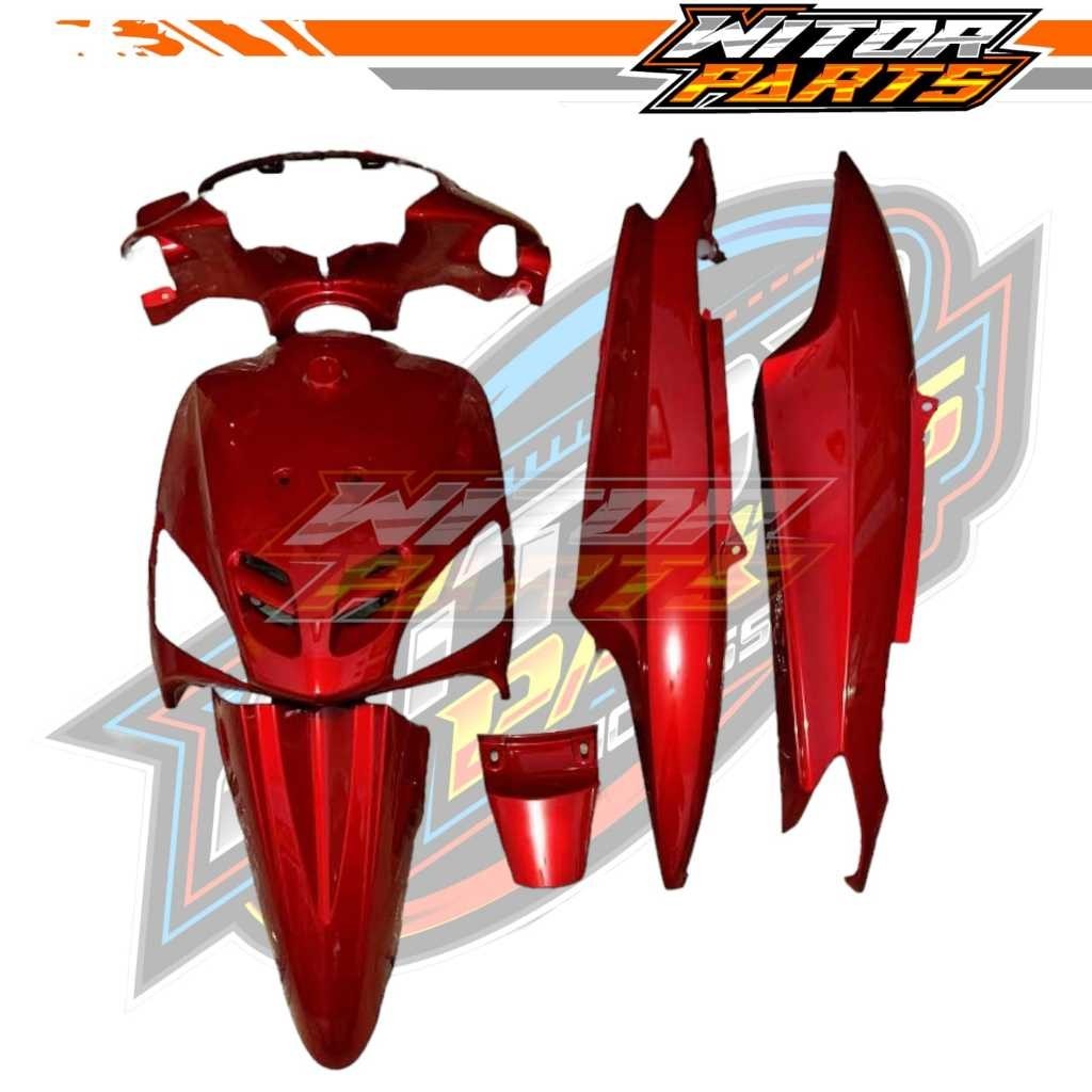 ECERAN SATUAN - Full Bodi Body Motor Mio Sporty Full Set Merah Marun / Cover Body Yamaha Mio Sporty 