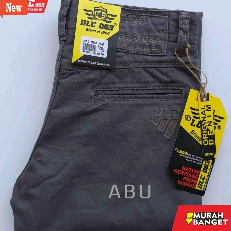 Denim Panjang Pria BISA COD - Celana kanvas sulfur DLC 063 kualitas bahan cardinal / celana kanvas o
