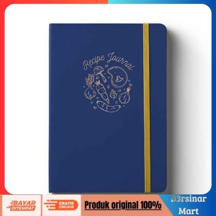 

[KUALITAS TERBAIK] A5 Recipe Journal Blue