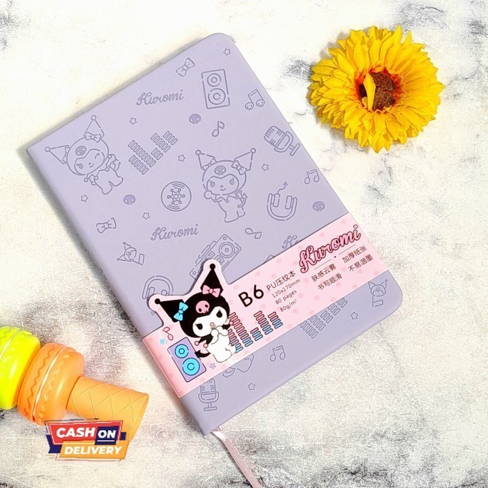 

✨LARIS✨ -Buku Tulis Hardcover SANRIO Ukuran B6 Cinnamoroll Kuromi Melody MURAH - KUROMI