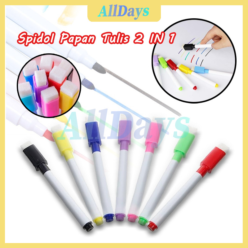 

Spidol Papan Tulis Mini Magnet White Board Sepidol Kecil Mini Magnetik Warna Warni Penghapus Wipe And Clean Whiteboard Magnetic Marker Anak Anak Spidol 2 IN 1