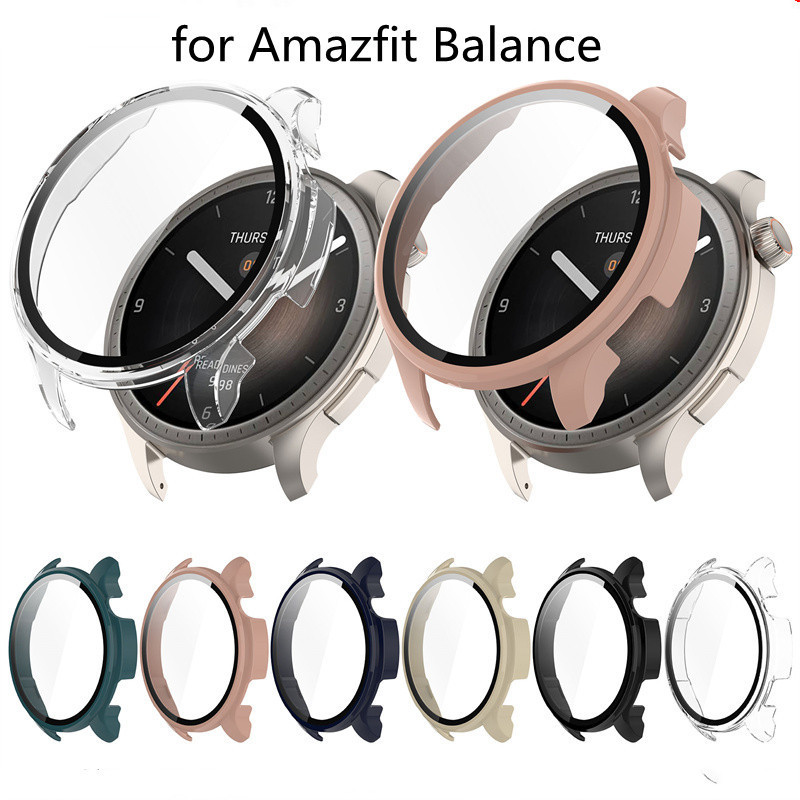 Tempered Glass+Case for Amazfit Balance Screen Protector Frame Bumper Cover for Huami Amazfit Balanc