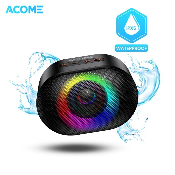 TERLARIS ACOME Speaker Bluetooth 5.0 TWS 10W IPX6 Waterproof RGB Garansi A10