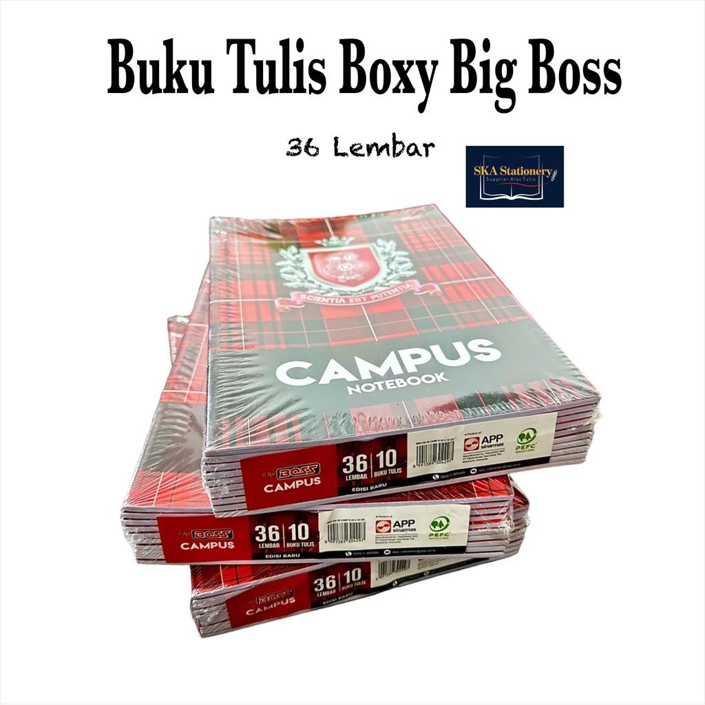 

[10 PCS] Buku Tulis Garis BIG BOSS Boxy 36 Lembar (Pak)