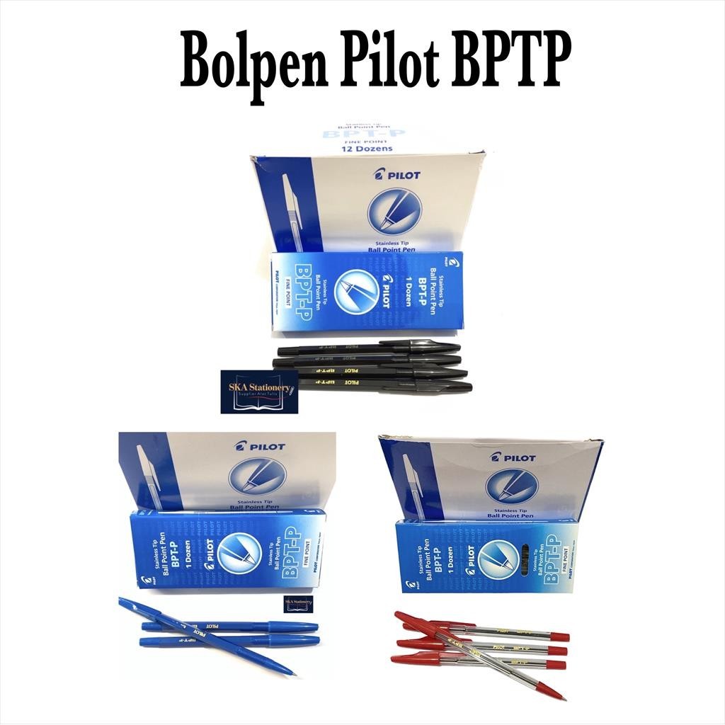 

Bolpen/Ballpoint/Pulpen/Ballpe n Pilot BPTP Hitam Biru Merah (Lusin)