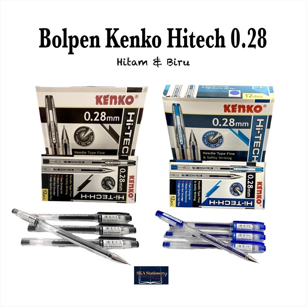 

BOLPEN/BALLPOINT/PULPEN GEL INK PEN KENKO HI TECH 0.28 (LUSIN)