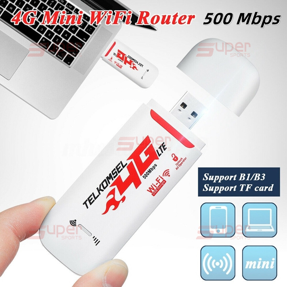 Modem mifi 500Mbps wifi 4g semua operator modem portabel modem kartu sim telkomsel HP PC modem wifi 