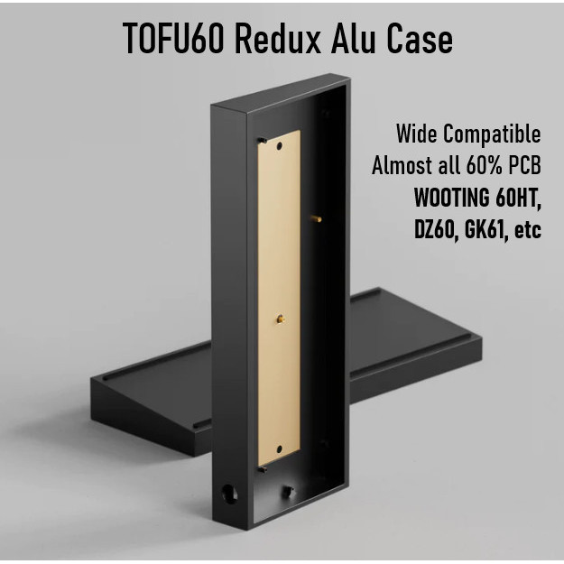 TOFU60 REDUX Alumunium 60 % Mechanical Keyboard CASE - KBDFans - SOLDER PCB ly