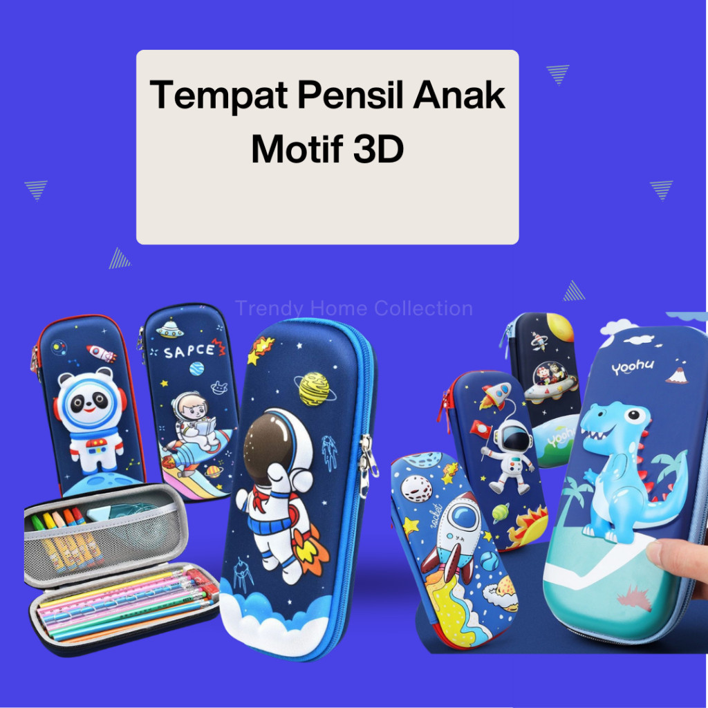 

Tempat Pensil Aesthetic 3D Tempat Pensil Anak Waterproof/tempat alat tulis anak