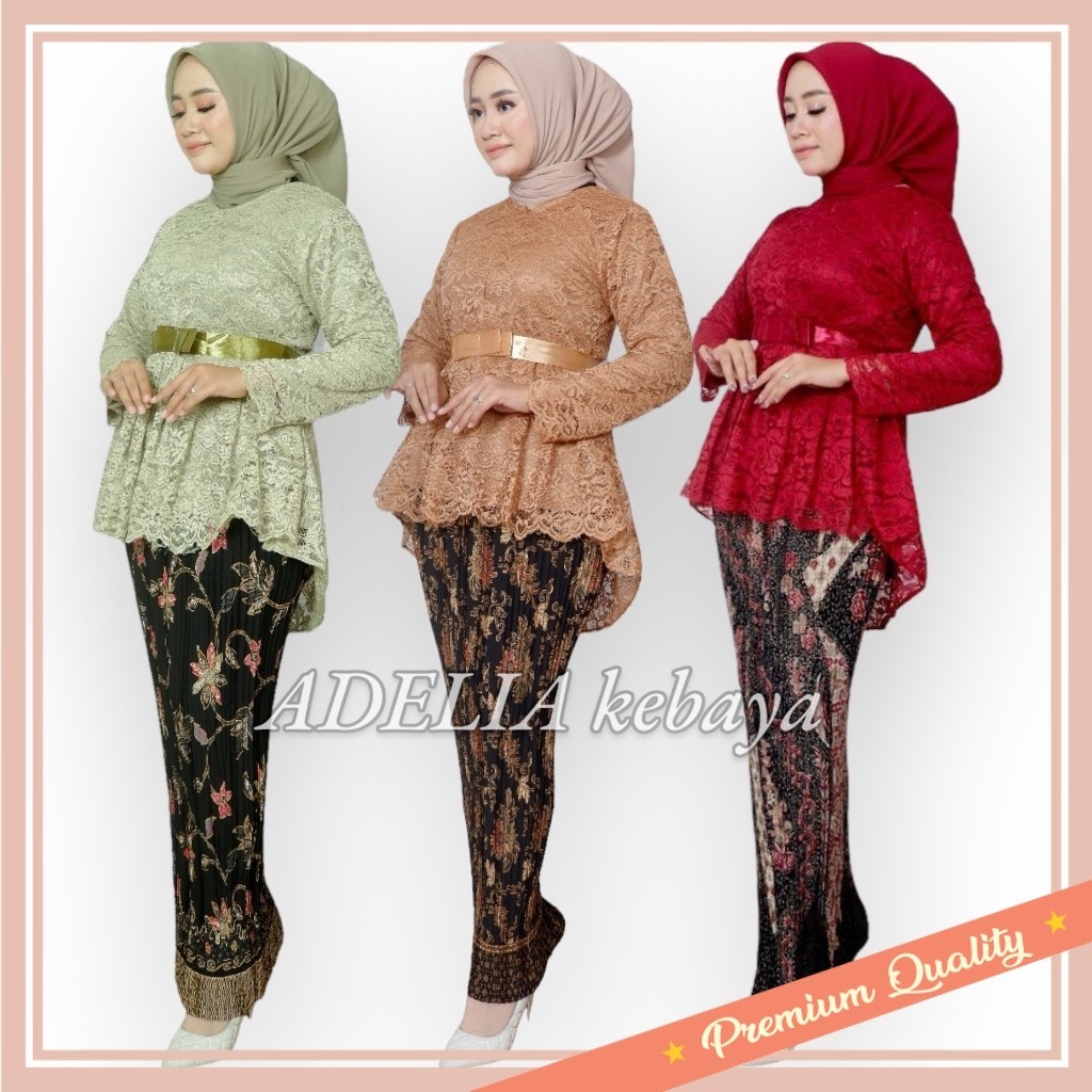 Kebaya buat Wedding kondangan Modern Remaja Murah / ( COD ) Setelan kebaya blouse aurora brukat busu