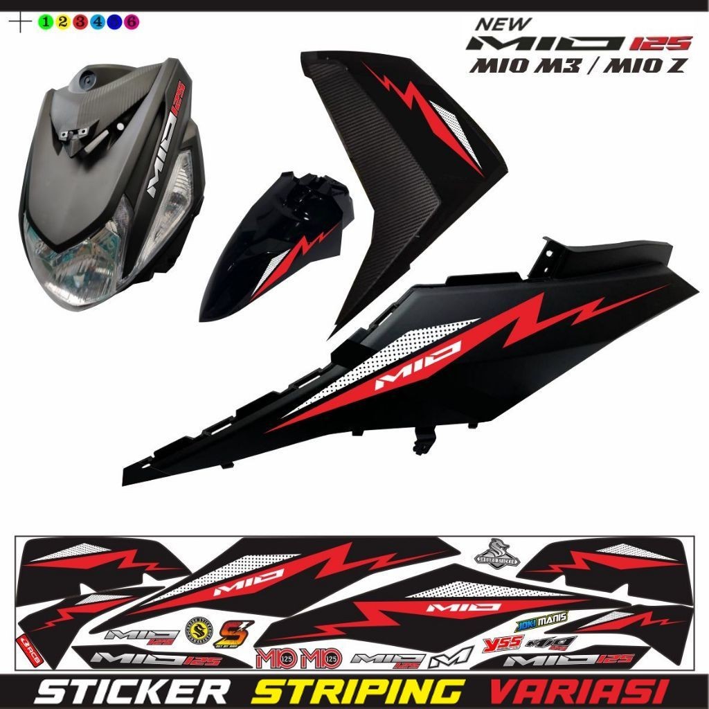 STRIPING STRIPING MOTOR MIO M3 / STIKER MIO Z 125 VARIASI LIS STIKER STRIPING MIO M3 125 STIKER VARI