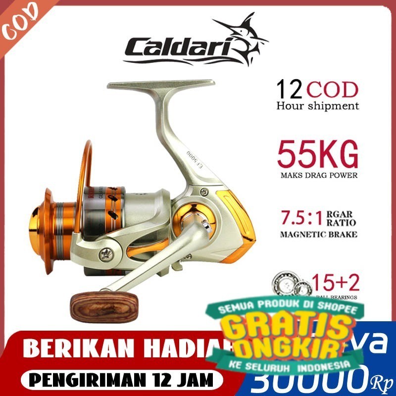 ️Indonesia Spot️Reel reel pancing power handle kenzi fishing reel Spinning Reel PancingTetapkan Pena