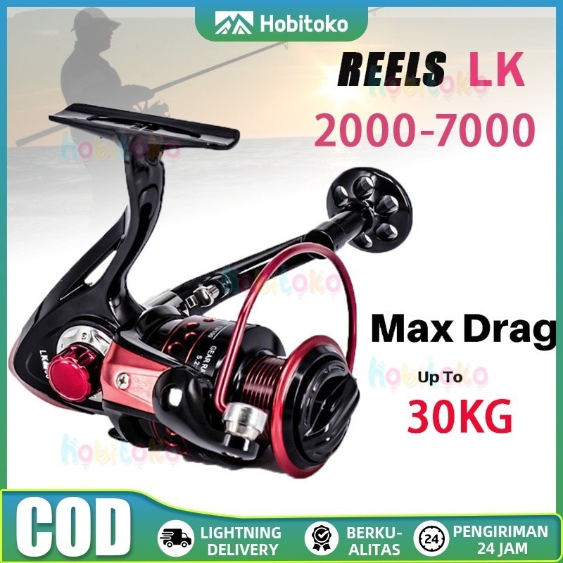 Metal Fishing Reel Pancing LK2000 3000 4000 5000 6000 7000 Reel Pancing Metal Front Drag 13BB 5.2:1 