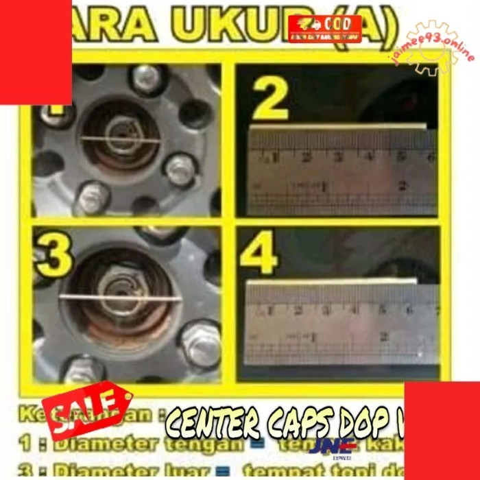 Bigsale✨ -CENTER DOP VELG JF FLOW FORGED. JF FLOW FORMING  - Hitam Metallic