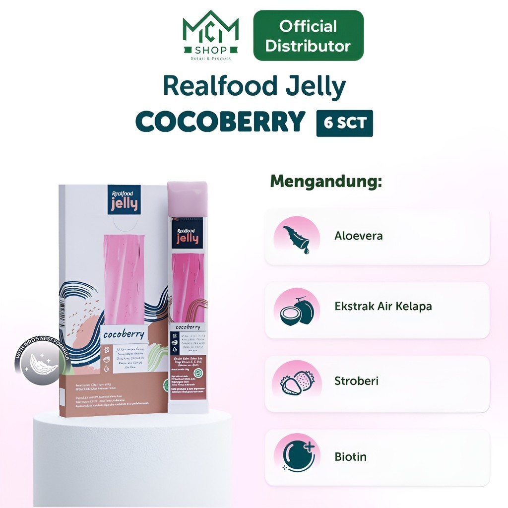 

mcmshop jakarta - Realfood Jelly Cocoberry Hair and Nail Active Solution Collagen Jelly