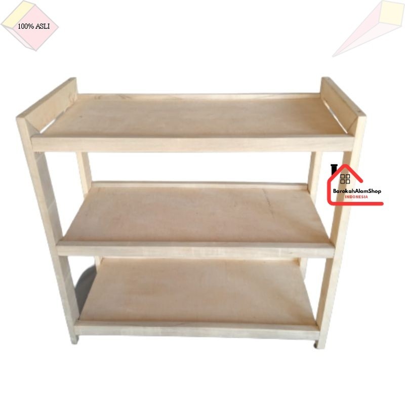 READY Rak Tv Kayu Minimalis Rak Sepatu Rak Serbaguna 3 Susun Rak Pot Tanaman