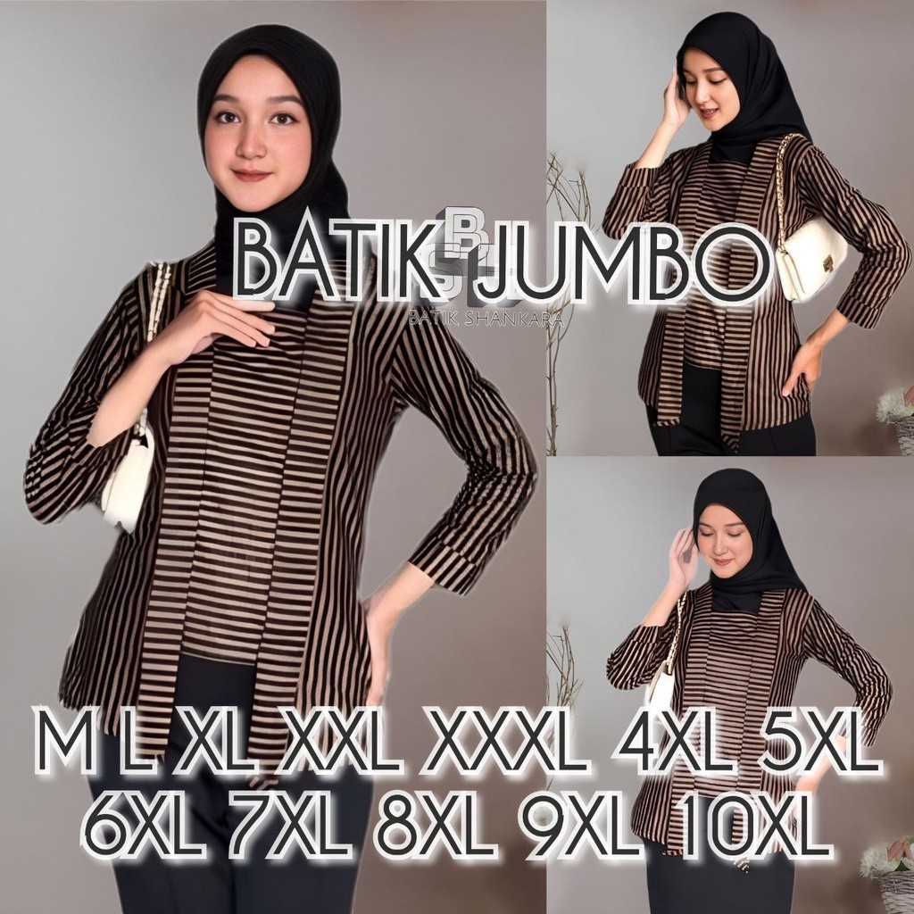 LURIK Atasan Batik nita Model Kutu Baru Motif Lurik B Size Jumbo M L XL XXL XL XL XL XL XL XL 9XL XL