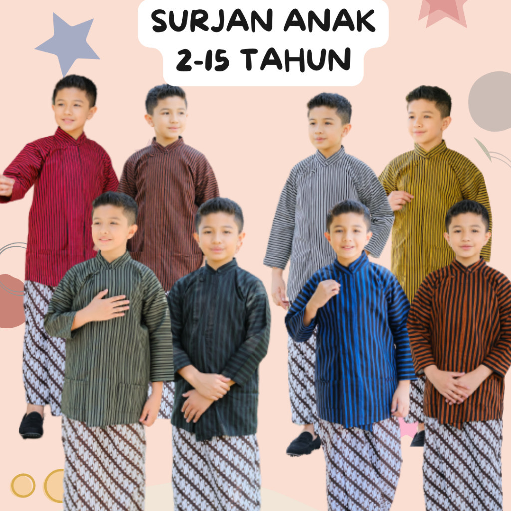 LURIK KEBAYA ANAK SETELAN LURIK LAKI LAKI KEBAYA LURIK TENUN HALUS TRADISIONAL Surjan