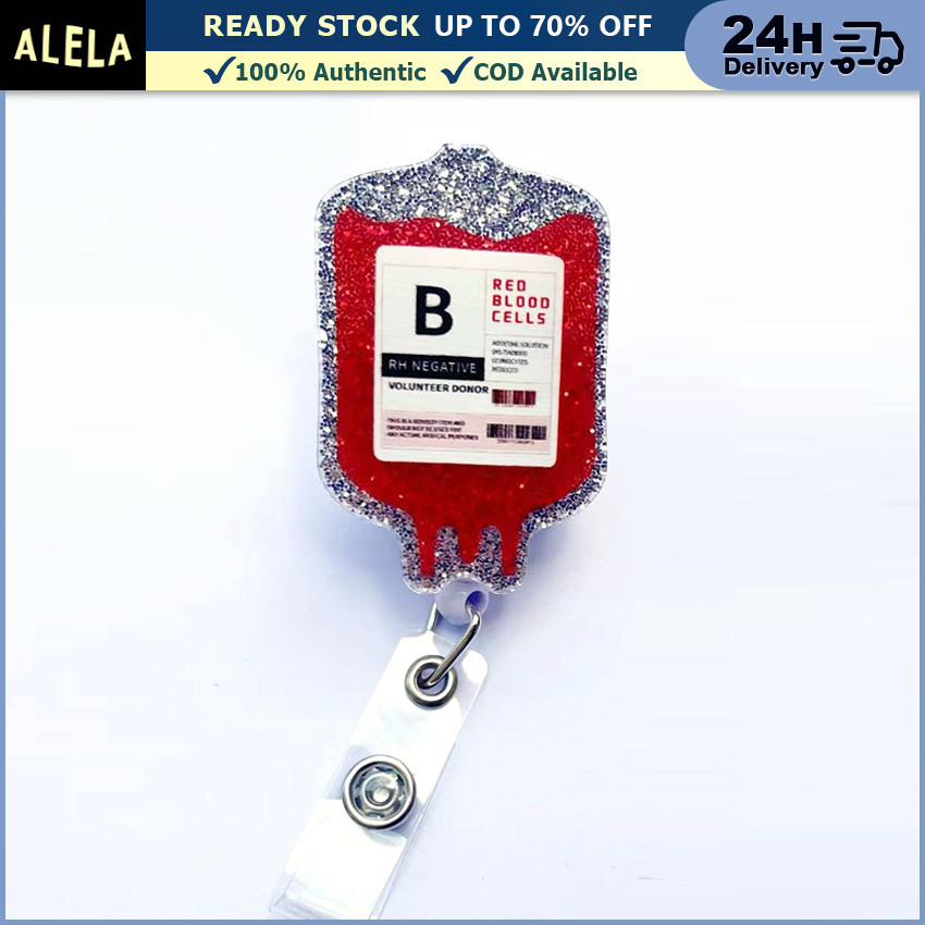 

Tali ID Card Yoyo Nametag Gantungan Kunci Retractable Keychain Flexible Bentuk Kantong Darah Unik Lucu