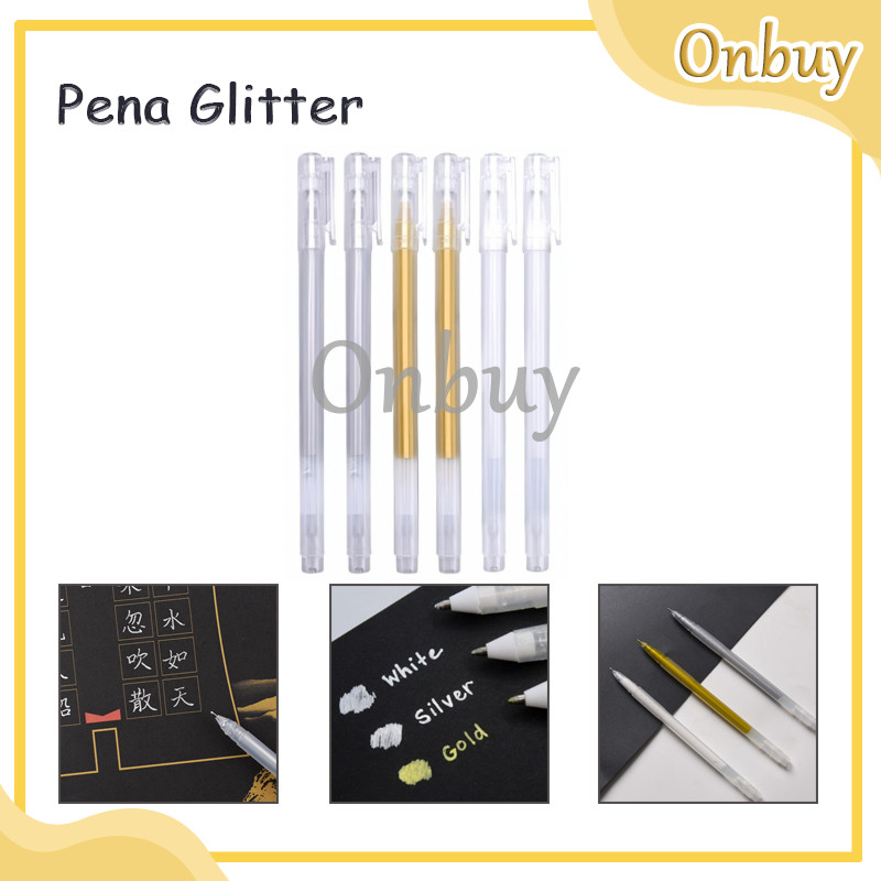 

Pulpen Warna / Tinta Putih / Emas / Perak / Colour Gel Pen Samoyed White / Gold / Silver