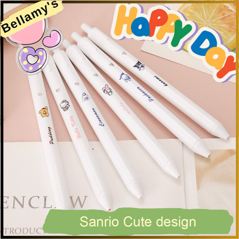 

Pena Tekan Seri Sanrio Pena Netral Hitam Pelajar Pena Netral Hati Anak Perempuan 5mm Kartun Korean Style Aesthetic