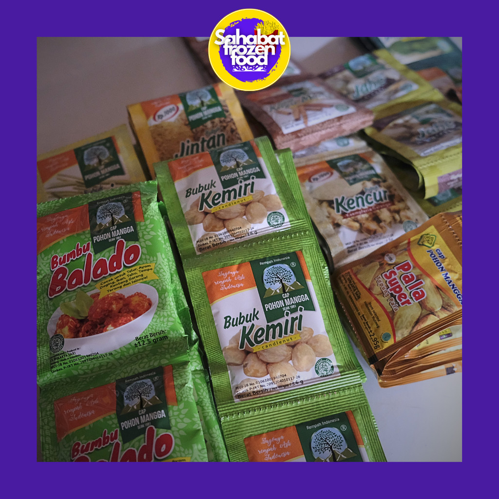 

Bumbu Dapur Rempah / Bumbu Cap Pohon Mangga Sachet