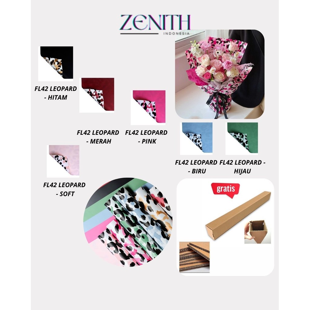 

Zenith - FL42 LEOPARD Kertas Bunga Paper Buket Motif Cellophane