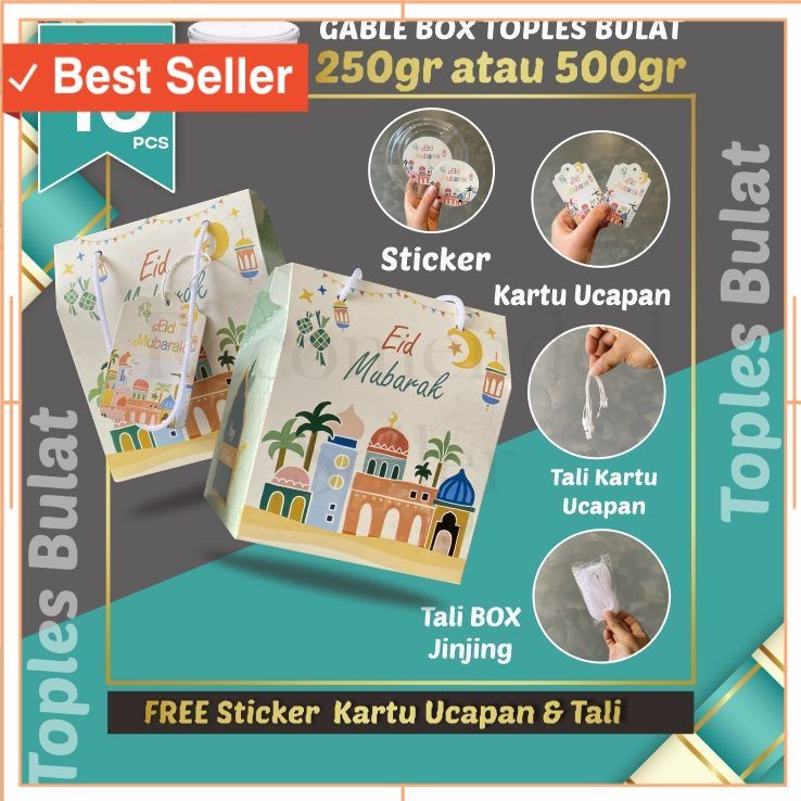 

Kado Unik Lebaran Idul Fitri Murah Style Keren / 10pcs Gable Box Lebaran Tali jinjing/ Box Hampers Kue Kering Idul Fitri Toples Bulat / WHITE PINK (Paket 10pcs)