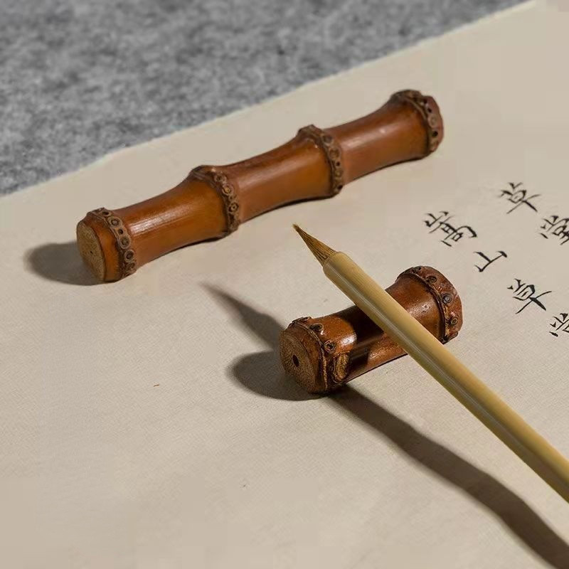 

Natural Bamboo Root Brush Pen Holder Chinese Brush Pen Rest Stand Painting Calligraphy Pens Holder School Stationery Supplies