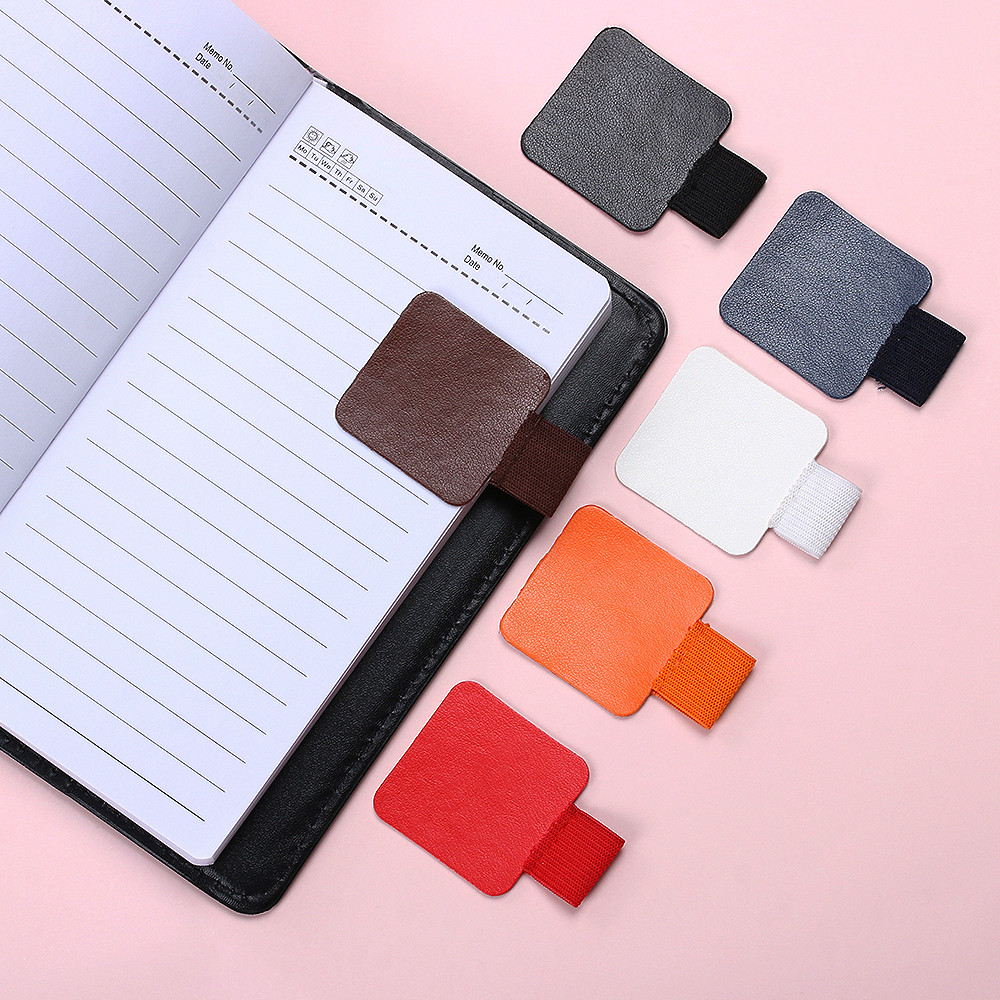 

1PC Self-adhesive Pen Holder Elastic Loop Leather Pen Clips Pencil Holder for Notebooks Journals Clipboards Pen Office Supplies