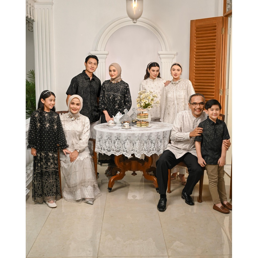 Geulis.id SURINALA SERIES ASHGREY / FAMILY SET / SARIMBIT KELUARGA