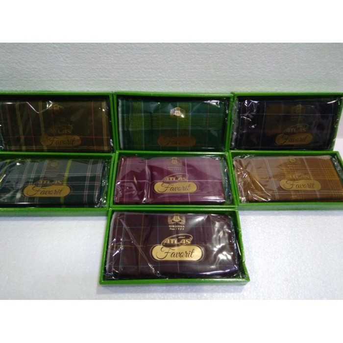 "R.V.Shop" -  PROMO 1 KODI (20 BH) KAIN SARUNG MUSLIM PRIA DEWASA MERK ATLAS FAVORITE 500