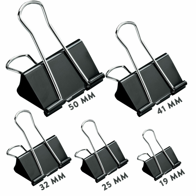 

Printed Metal Binder Clips Paper Clip Clamp Office School Binding SuppliesStudent Files Documents Clips 19mm 25mm 32mm 41mm 51mm