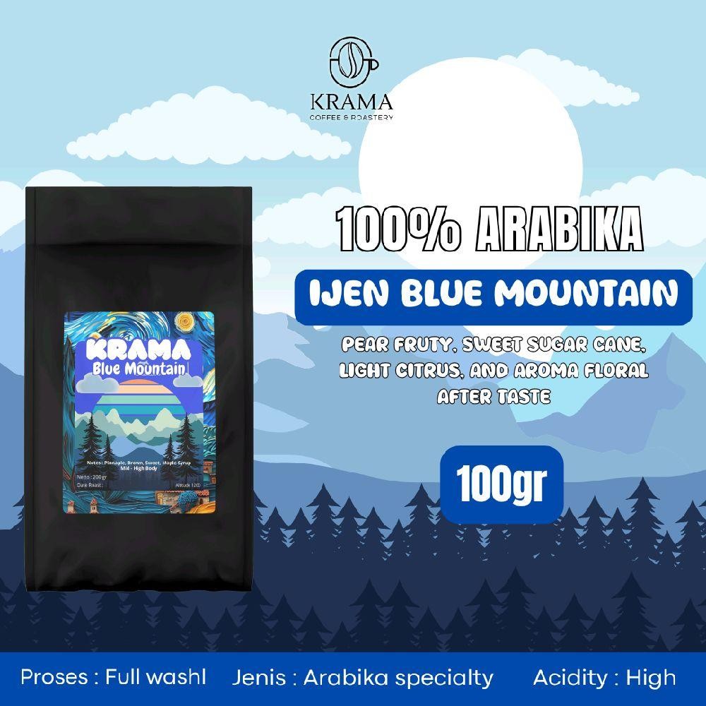 

Krama Coffee kopi Arabika blue mountain 100gram Sweet