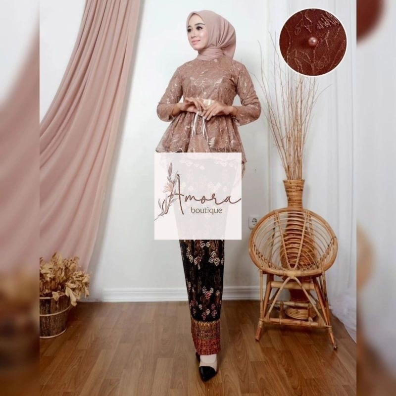 (Dijamin Realpict) Setelan Kebaya Icha Pita Satin Terlaris - Kebaya Modern - Kebaya Wisuda - Kebaya 