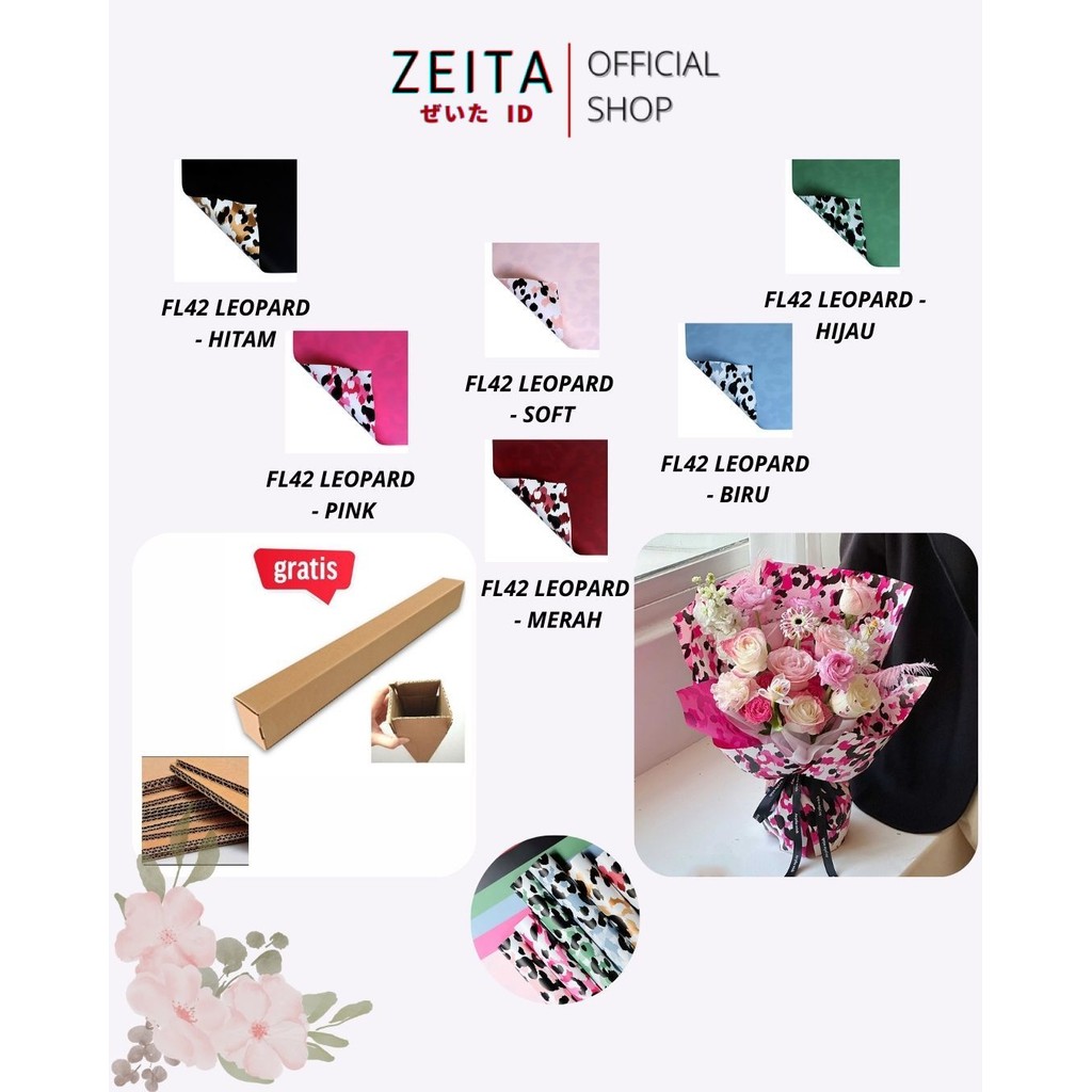 

Zeita - FL42 LEOPARD Kertas Bunga Paper Buket Motif Cellophane