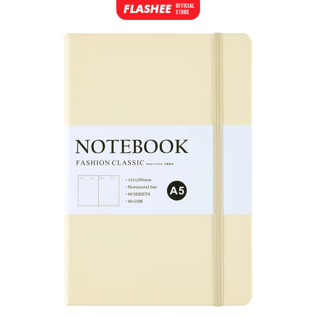 

Flashee Notebook A5 Kream Isi 80 Lembar Journal Agenda Buku Tulis Catatan Harian Berkualitas
