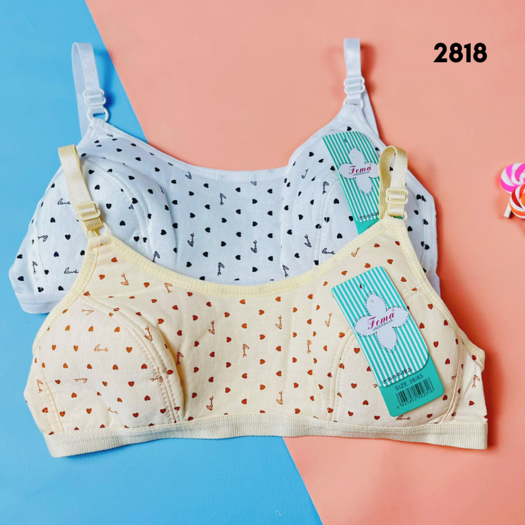 Fema Bra Anak Remaja Motif Lucu Busa Tipis 2818 | 904