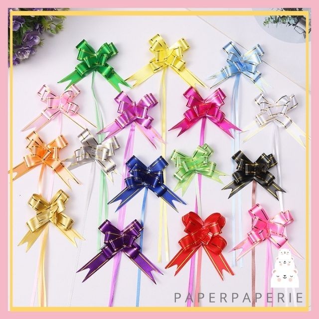 

Pita Tarik Serut 30mm List Gold Pita Serut Hiasan Hampers Kado