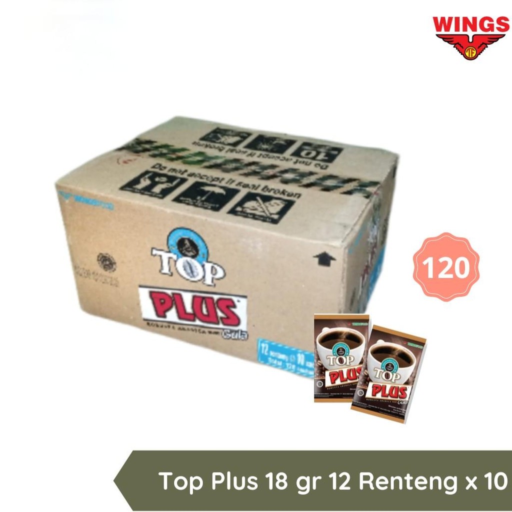 

Top plus gula 1 dus 12 renceng 120 sacshet kopi renceng murah promo Coffee Bubuk Robusta