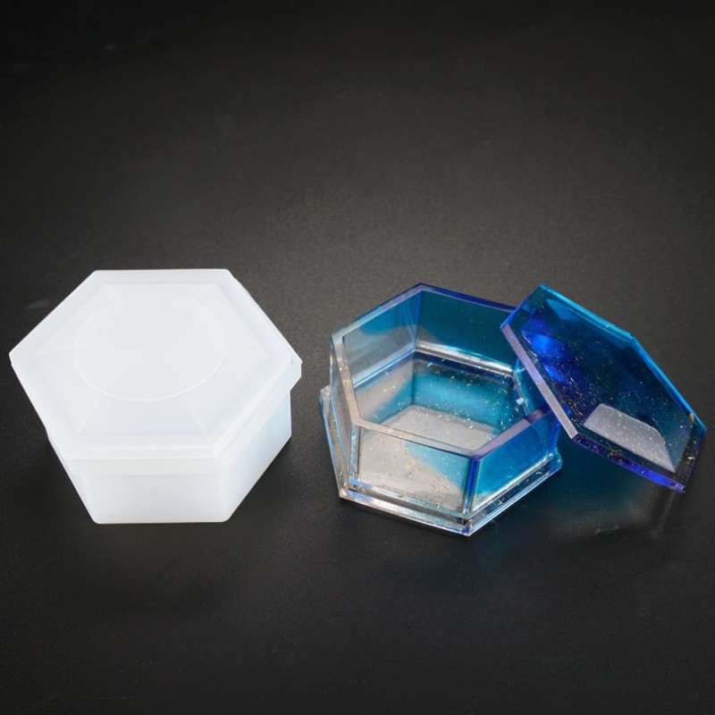 

DIY Crystal Dropper Storage Box Hexagonal Hexagonal Epoxy Resin Silicone Mold