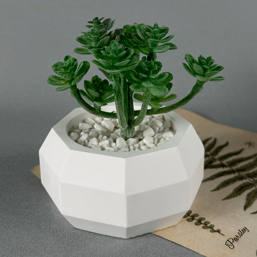 

Cutted Diamond Flowerpot Silicone Mold DIY Concrete Cement Jewelry Storage Box Casting Mould Candle Jar Plaster Resin Craft Mold