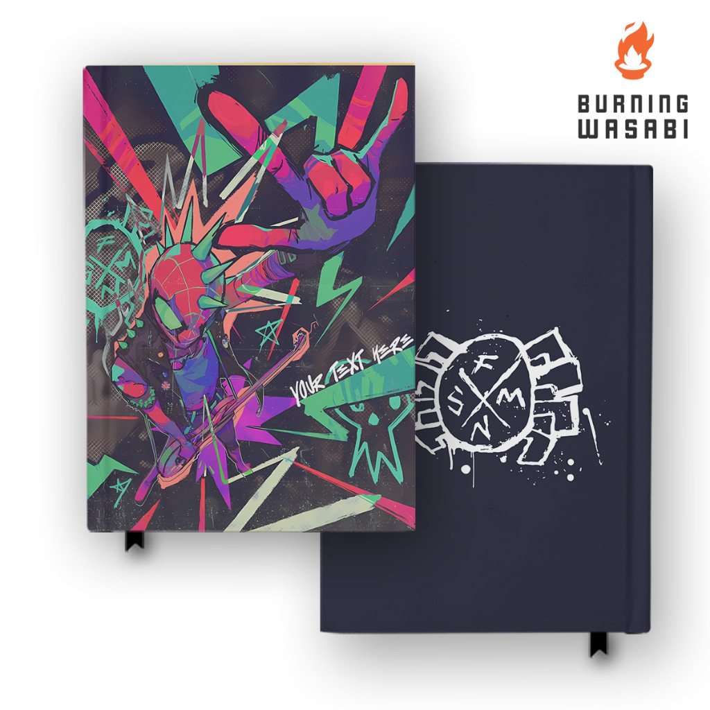 

Notebook Buku Spiderman 14 Spiderpunk Hardcover Agenda Custom Nama DIary Jurnal Agenda A5 A6