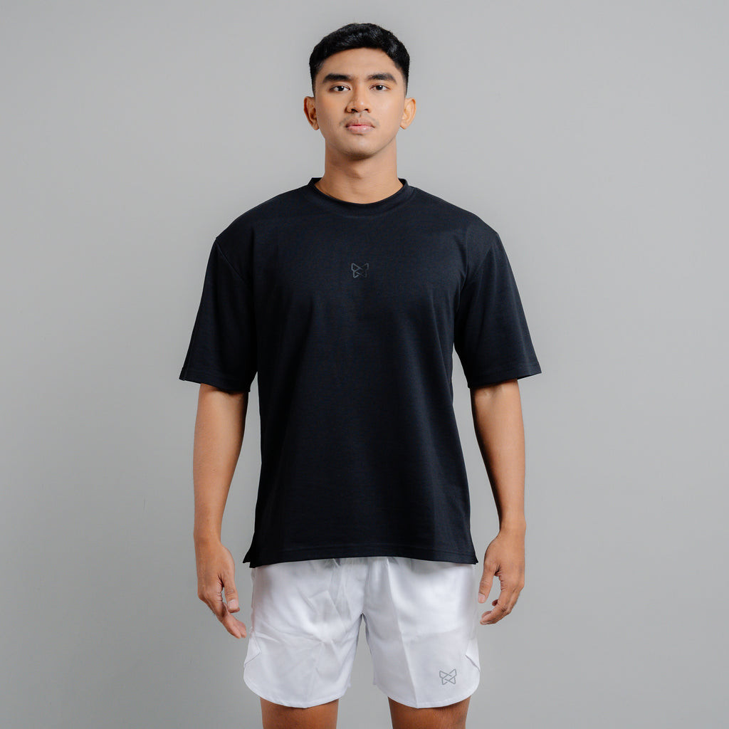 Kaos Polos Oversized T-Shirt, Kaos Gym Fitness Casual Polos - Atalon Ventilated Oversized T-Shirt