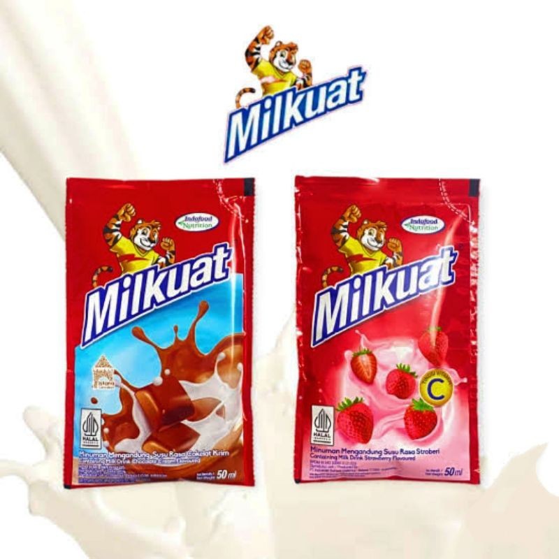 

MILKUAT bantal minuman mengandung coklat dan strwberry 50ml